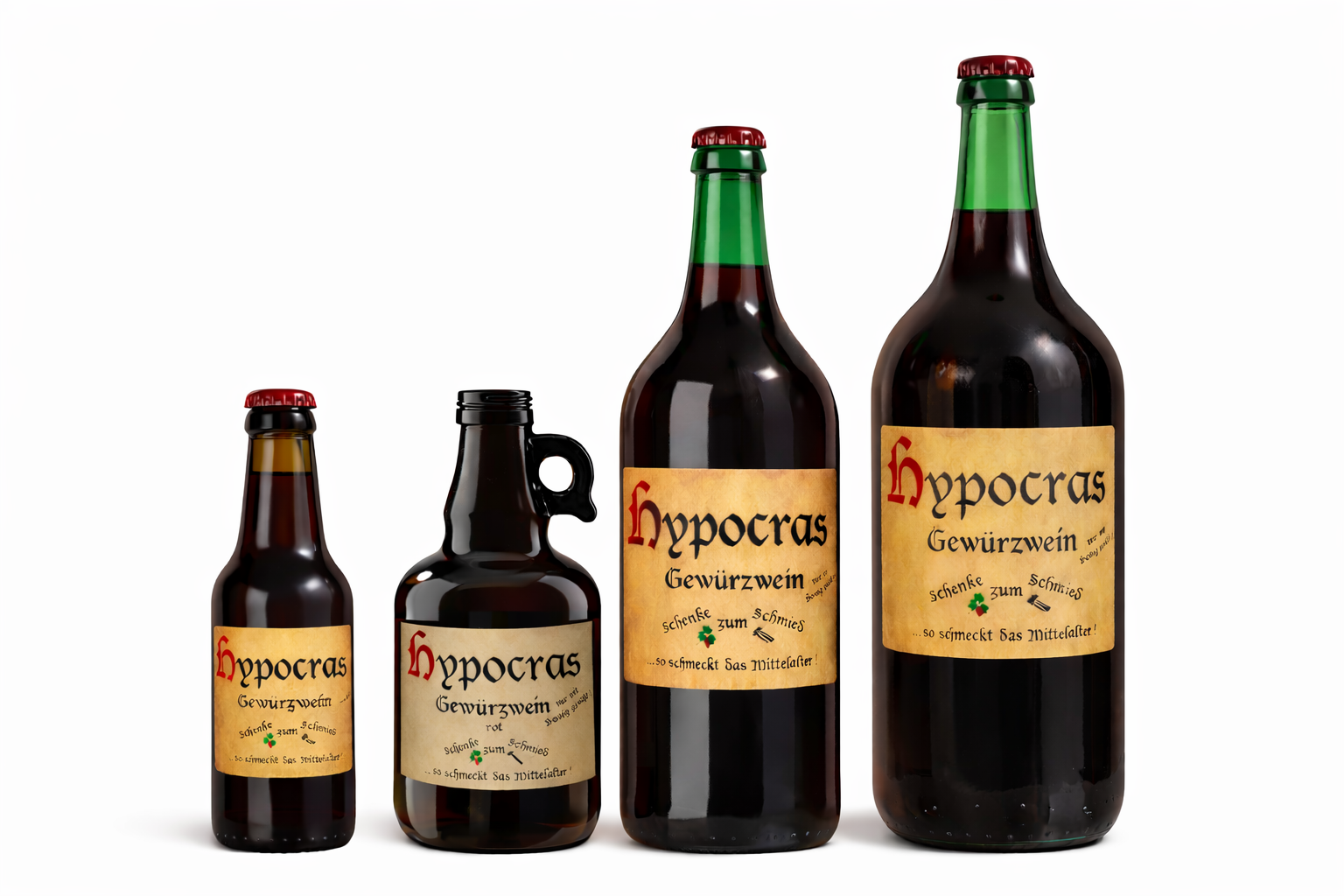 Hypocras Flaschen – alle Größen